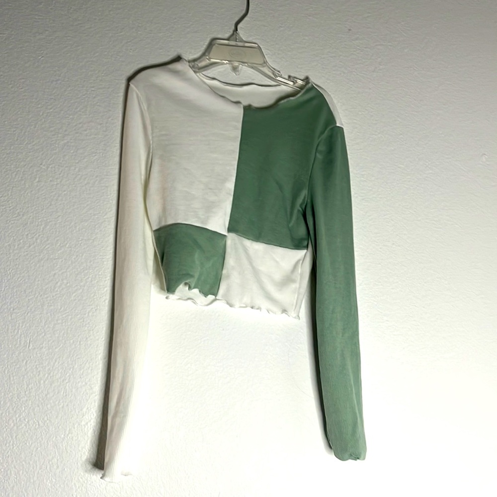 Multicolor Lettuce Cropped Tee Youth.